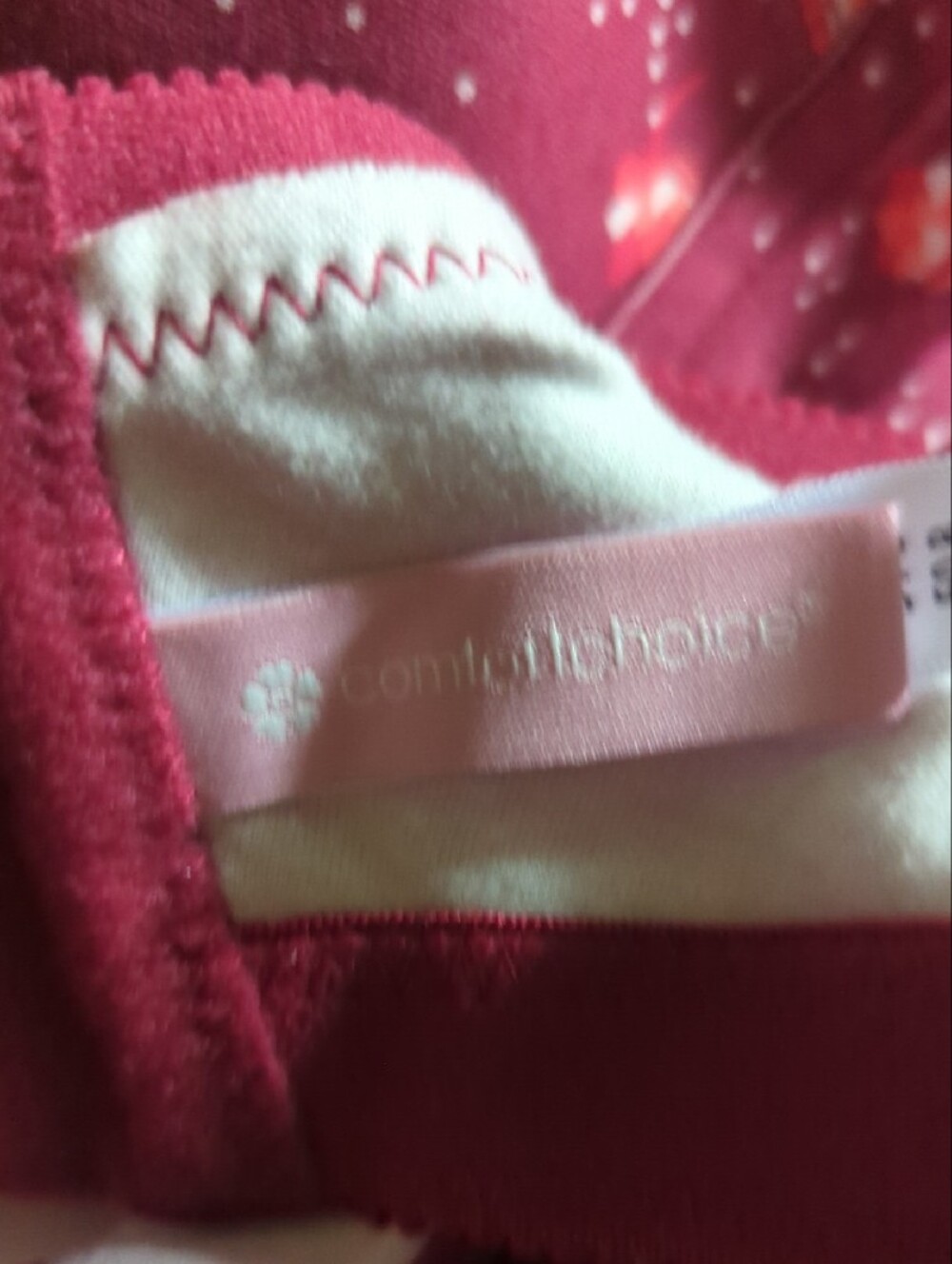 Bras3pack;Pink Solid,Floral,Dark Red Floral,3 Bras,New,3 Pak Back FastenerCotton - Picture 10 of 16